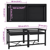 Washing Machine Pedestal 2 pcs Black 120 x 56 x 52 cm Steel 42022038