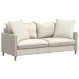 Sofa Pillows 2 pcs Cream 80 x 80 cm Corduroy Fabric 42014066
