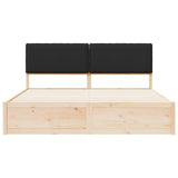 Bed Frame with Upholstered Headboard Black 180 x 200 cm 3398111