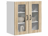 Wall Glass Cabinet LUCCA Sonoma Oak 60 x 31 x 80 cm 885087