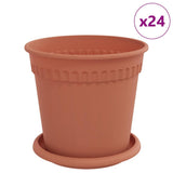 Plant Pots 24 pcs Brick Red 17 x 14 cm Plastic 3403264