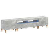 3 Piece LED TV Cabinet Concrete Grey Engineered Wood 3416499