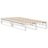 Bed Frame without Mattress White 75x190 cm Small Single Solid Wood Pine 850858