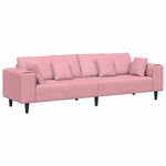 Velvet Sofa with Cushion Pink 209 cm Velvet 3335156