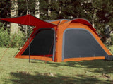 Camping Tent 4-Person Grey and Orange Quick Release Waterproof 94358