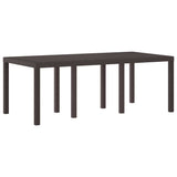 Garden Dining Set 9 pcs Brown Polypropylene 3378577