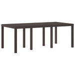 Garden Dining Set 7 pcs Brown Polt rattan 3378721