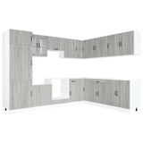 14 Piece Kitchen Cabinet Set Lucca Grey Sonoma Engineered Wood 3314987