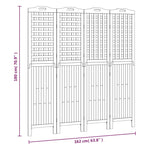 4-Panel Room Divider 162x2x180 cm Solid Wood Acacia 318549