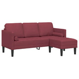 Sofa Set 2 pcs Wine red 173 x 131 x 67 cm Fabric 3329255