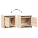 Bedside Cabinet Natural Pine Solid Pinewood Compact 808113