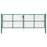 Mesh Garden Gate Steel 400x125 cm Green 145749