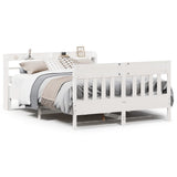 Bed Frame without Mattress White 120x200 cm Solid Wood Pine 3307009