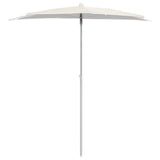 Garden Half Parasol with Pole 180x90 cm Sand 315559