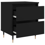 Bedside Cabinets 2 pcs Black 40x35x50 cm Engineered Wood 826863