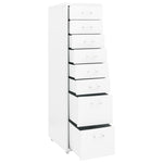 ZNTS Mobile File Cabinet White 28x41x109 cm Metal 335920