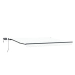 Retractable Awning Manual White 450 x 300 cm Fabric 3330988