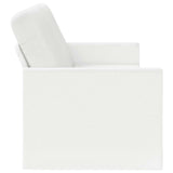 3 Seater Sofa White 190 x 81 x 82 cm Fabric 42041116