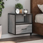 ZNTS Wall-mounted Bedside Cabinets 2 pcs Grey Sonoma 40x31x39.5 cm 848741