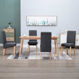 Dining Chairs 4 pcs Gray Fabric 249270