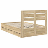 Bed Frame with Drawer Sonoma Oak 120 x 190 cm Engineer Wood 3411520