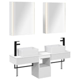 Bathroom Cabinet Set 5 pcs White Engineered Wood 3406327
