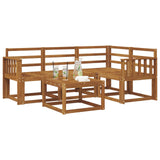 Outdoor Sofa Set 5 pcs Natural Solid Acacia Wood 3366352