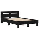 Bed Frame with Headboard Black oak 120 x 200 cm Engineered wood 3333950