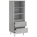 Highboard Grey Sonoma 40x36x110 cm Engineered Wood 831514