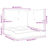 Pallet Cushions 3 pcs Cream Fabric 360858