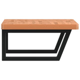 Basin Shelf Wall Mounted Steel and Solid Wood Beech 3302515