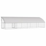 Dog Kennel 4 pcs Silver 8 x 2 x 2 m Galvanised steel 3368332