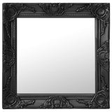 Wall Mirror Baroque Style 50x50 cm Black 320315