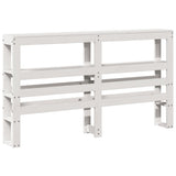 Headboard with Shelves White 160 cm Solid Wood Pine 850879