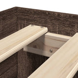 Bed Frame without Mattress Brown Oak 75x190 cm Small Single Engineered Wood 3295533
