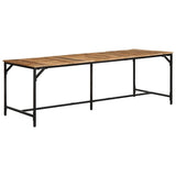 Dining Table 220x90x75 cm Solid Wood Rough Mango 373608