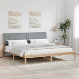 Bed Frame with Headboard Brown 200 x 200 cm Solid Pine Wood 3394398
