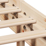 Bookcase Bed without Mattress 120x200cm Solid Wood Pine 3323068