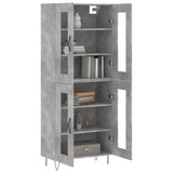 Highboard Concrete Grey 69.5x34x180 cm Engineered Wood 3198309