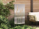 Garden Privacy Screen Silver 50 x 140 cm Galvanised steel 876313