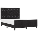 ZNTS Bed Frame Black 140x190 cm Velvet 3344875
