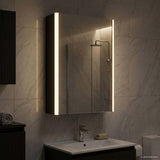 Bathroom Mirror Cabinet Black Oak 33 x 11.5 x 50 cm 889216