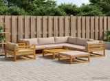 Sofa Set 8 pcs Natural Solid Acacia Wood 3417228