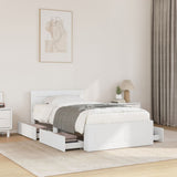 Bed Frame with Headboard without Mattress White 100x200 cm 3295576