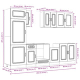 ZNTS 8 Piece Kitchen Cabinet Set Kalmar Sonoma Oak Engineered Wood 3314794