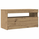 TV Cabinets with LED Lights 2 pcs Artisan Oak Engineered Wood 856318