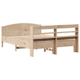 Bed Frame without Mattress 140x200 cm Solid Wood Pine 3306966