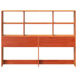 Headboard with Storage Wax Brown 135 cm Solid Wood Pine 855665