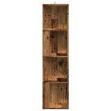 Corner Cabinet Old Wood 33x33x132 cm Engineered Wood 856722