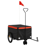 Bike Trailer Black and Orange 30 kg Iron 94096
